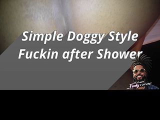 Fucking this EBONY MILF ass Fresh out the shower – and Cum in her Butt